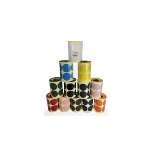 Renkli Nokta Etiketi 45mm 1000´li 15 RULO