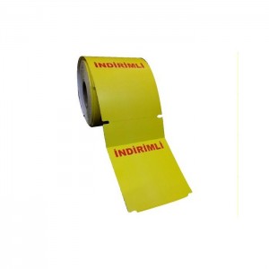 Termal Karton Raf Etiketi Sarı İndirimli 135X100 250 lİ 20 RULO