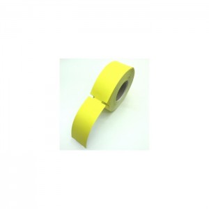 Termal Karton Raf Etiketi Sarı Kenarı Çentikli 100X38 350 li 24 RULO