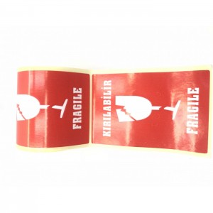 DİKKAT KIRILIR ETİKETİ 150X100 250 Lİ 15 RULO